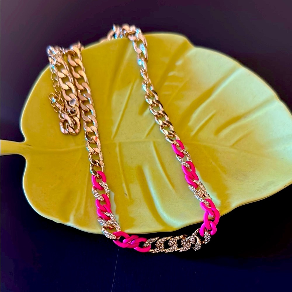 05. Pink Neon Cuban Chain Necklace